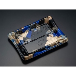 リスパック 寿司容器 しきさい 2-3B 箔おうぎ青 本体