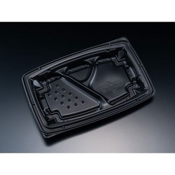 リスパック 弁当容器 バイオデリカ 枠膳 100-5 B 本体 黒