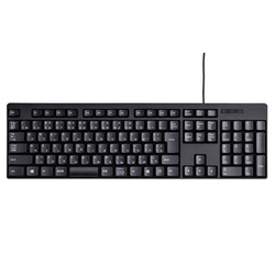 有線キーボード／メンブレン式／フルサイズ／ブラック
