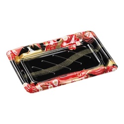 エフピコ 寿司容器 大波皿2-4(V1) 本体 風花赤