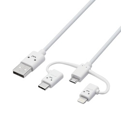 ３ｉｎ１ケーブル／１．０ｍ／ホワイト