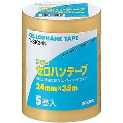 セロハンテープ工業用　２４ｍｍ×３５ｍ　５巻入