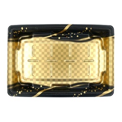 惣菜容器 MTD25-17平 本体 波格子金 エフピコ