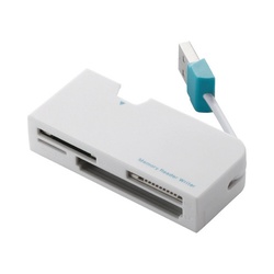 カードリーダー　ＵＳＢ２．０　ケーブル収納　白×３