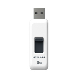 スライド式ＵＳＢメモリ　８ＧＢ　ホワイト