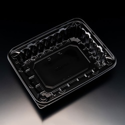 リスパック 惣菜容器 バイオ アソートケース 24-20B(48) 黒 本体