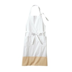 胸当てエプロン BW5504-23_F エプロン 兼用 ホワイト/ベージュ フリーサイズ 住商モンブラン