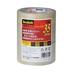 スコッチ　透明粘着テープ　２４ｍｍ幅×３５ｍ２５巻