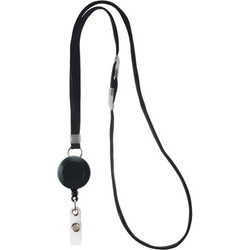 リール式吊下げひも　黒