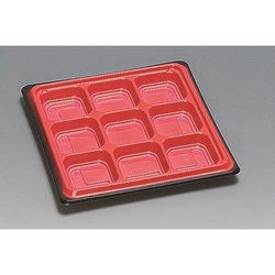 弁当容器 FA-322H 黒内赤 福助工業