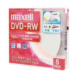 ＤＶＤ−ＲＷ録画用　２倍速　ＩＪ対応　５枚Ｐ