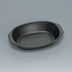 福助工業 弁当容器 耐寒耐熱容器TR-160H 黒 本体