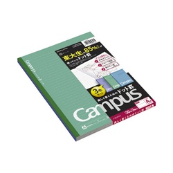 キャンパスノートドット入り罫線３色パックＡ罫Ｘ２０