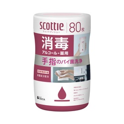 スコッティ　ウェット　消毒　アル　本体　８０枚