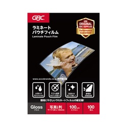 パウチフィルム１００μ写真Ｌ判　１００枚１−４箱