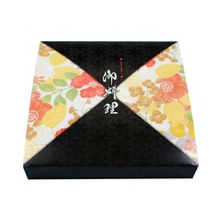 北原産業 仕出し弁当容器 80-80黒椿 ワンピース 紙ボックス 本体