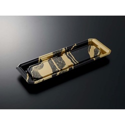 中央化学 寿司容器 HS澄板30-11 金継BK-BK 本体