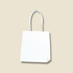 手提げ紙袋（白・口折丸紐・幅150×マチ80×高さ165mm）