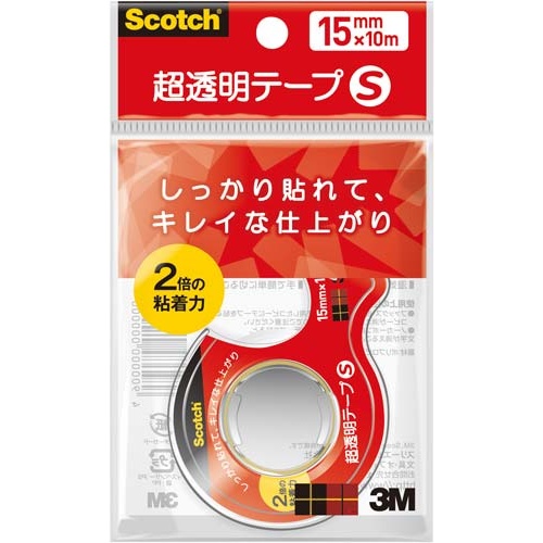 超透明テープＳ小巻　カッター付１５ｍｍ×１０ｍ×５