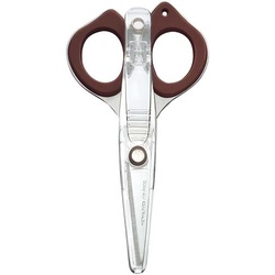 ポケットハサミ＜クリッピー＞　ブラウン　３本入