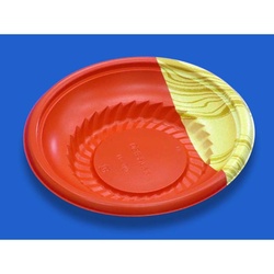 どんぶり容器 趣き丼50本体吹寄せ赤 デンカポリマー