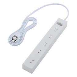電源タップ　一括スイッチ　２ｍ　１０個口　ホワイト