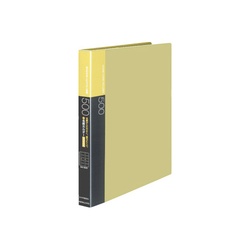 名刺ホルダー差替式　Ａ４縦３０穴５００名刺横入　黄