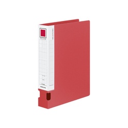 チューブファイルＶツインオール樹脂Ａ４縦　２穴赤