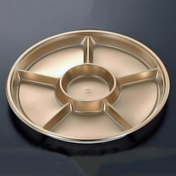 中央化学 オードブル容器 DXPD 丸38-6 G-BK 本体