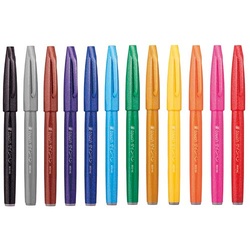 筆タッチサインペン　１２色セット