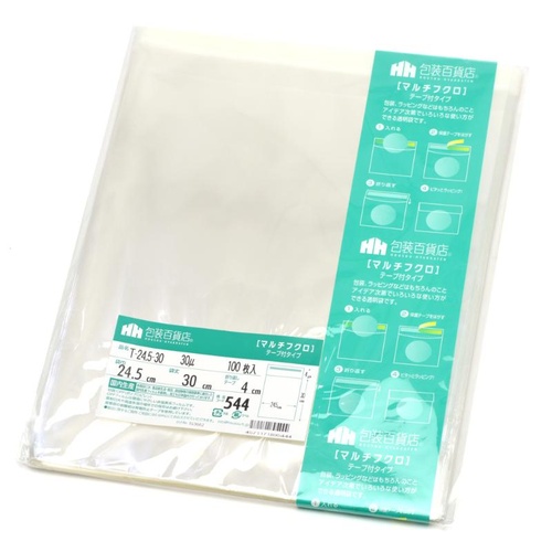 テープ有 OPP袋 32-7354 マルチフクロ T-24.5-30 100枚入 ササガワ