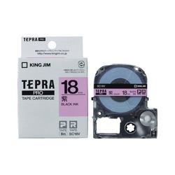 テプラ　ＰＲＯテープ　パステル紫ラベル１８ｍｍ黒字