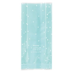 テープ無 OPP袋 ブルードットスイーツパック クリア-2(100枚) ヘッズ