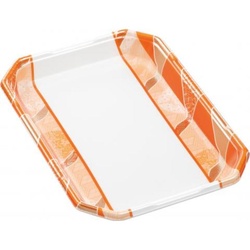 発泡トレー しゃぶしゃぶ長3.5人浅LS 鮮彩オレンジ エフピコ