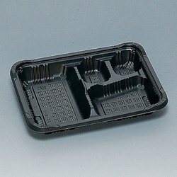 福助工業 弁当容器 憩い RP-2-1H 黒 E 本体