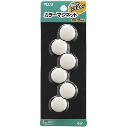 カラーマグネットＣＰ−０２０Ｍ　ホワイト　６個×３