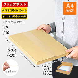 クリックポスト・クロネコゆうメール】厚さ2cm・ヤッコ型ケース（A4