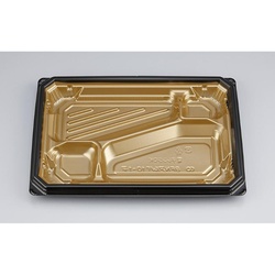 シーピー化成 弁当容器 BFNアルバ10-1平 本漆GB 本体