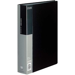 クリヤーブックベーシックＡ４縦１００ポケット黒５冊