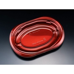 リスパック 軽食容器 バイオデリカ サラエル D24B K-ソワレレッド 本体