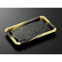 中央化学 寿司容器 CF にぎり L 8 天竺BK-BK 本体