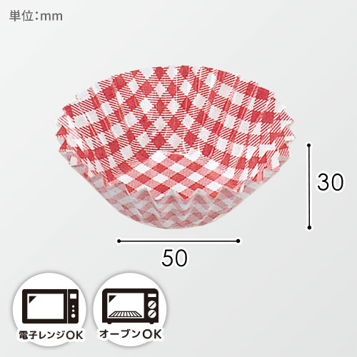 【廃番商品】UACJ製箔 おかずケース 8号深口 赤チェック 1本(250枚入)