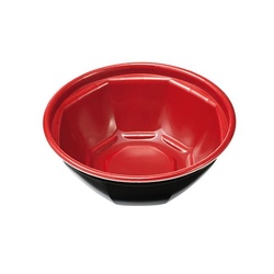 どんぶり容器 KNB-185-U 本体 赤黒 ケーピープラテック