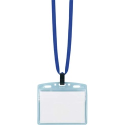 ネックストラップ名札特大＜アイドプラス＞青