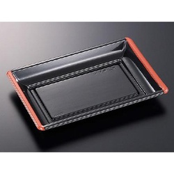 中央化学 刺身容器 HS 角皿 特大黒 本体