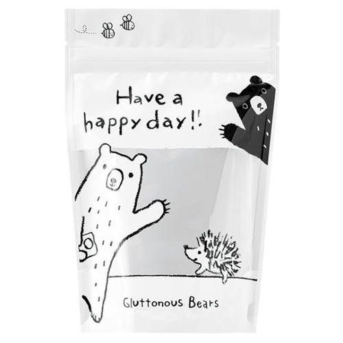 チャック付き袋 グラットンベアジップスタンドバッグ-3(50枚) ヘッズ