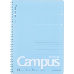 キャンパスソフトリングＢ５　青×５