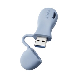 ＵＳＢメモリ　３２ＧＢ　キャップ一体型式　ブルー