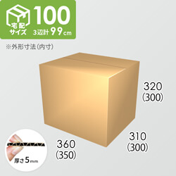 【宅配100サイズ】ダンボール箱(350×300×300) 5mm A/F K5×K5