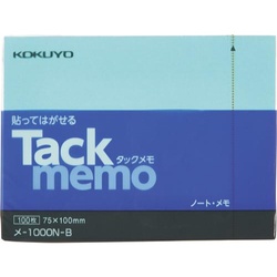 タックメモ　ノートタイプ　７５×１００　青